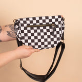 Running Errands Bum Bag in White Checker