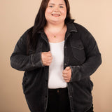 Sadie Staple Shacket in Charcoal