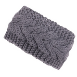 Cable Knit Headband Grey