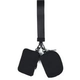 Dual Pouch Wristlet Keychain Wallet in Black