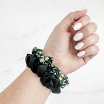 Floral Scrunchie Set in Black - K & Company