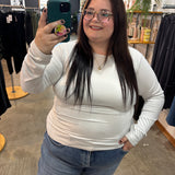 Second Skin Soft Long Sleeve Top - Bone