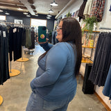 Second Skin Soft Long Sleeve Top - Dusty Blue