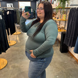 Second Skin Soft Long Sleeve Top - Eucalyptus