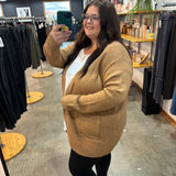 Selma Open Front Cardigan - Camel