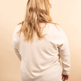 Silky Soft Front Seam Sweater in Beige