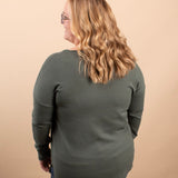 Silky Soft Front Seam Sweater in Juniper