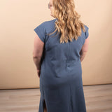 Simple Chic Midi Dress in Blue - K & Company