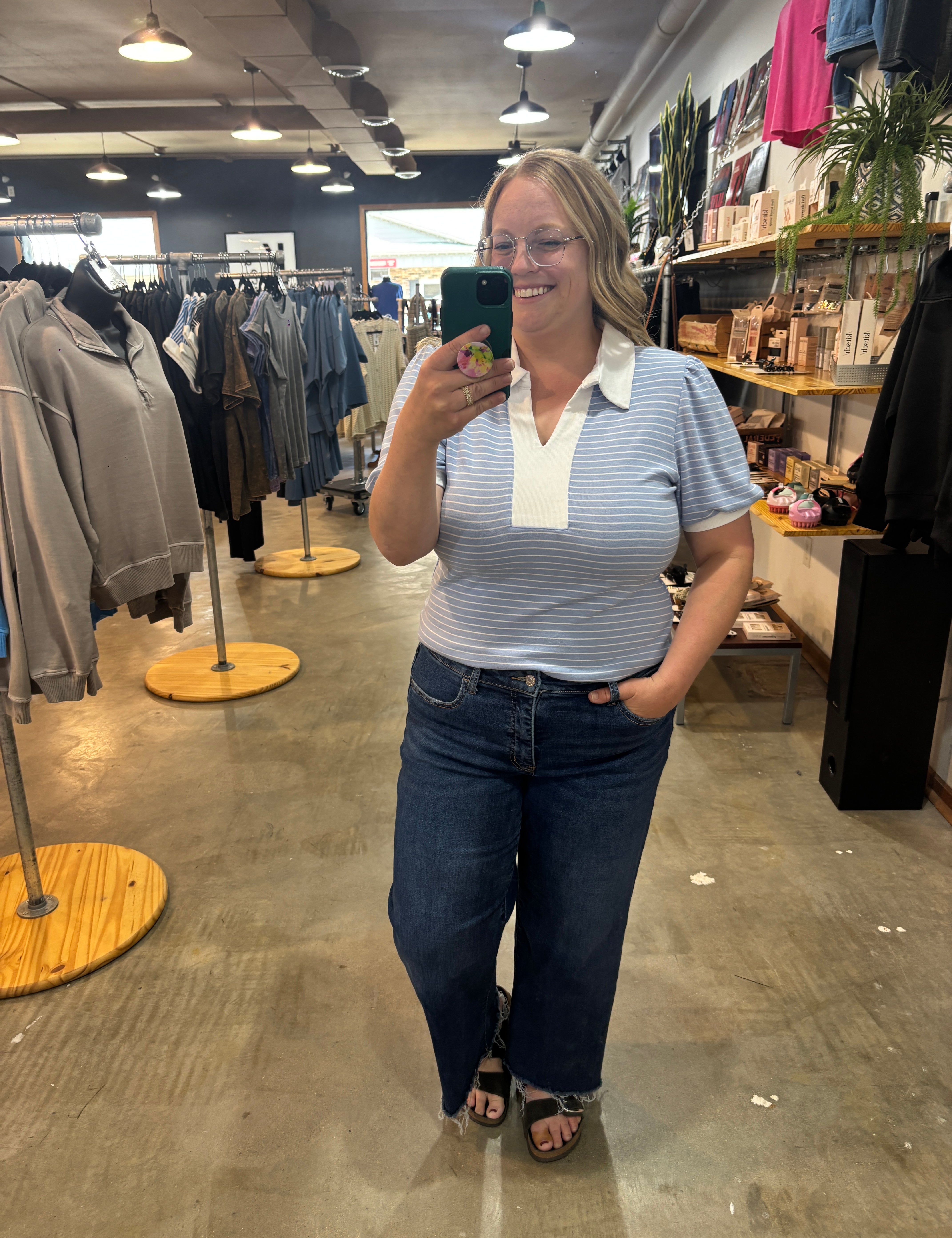 Soft Side Striped Top - K & Company