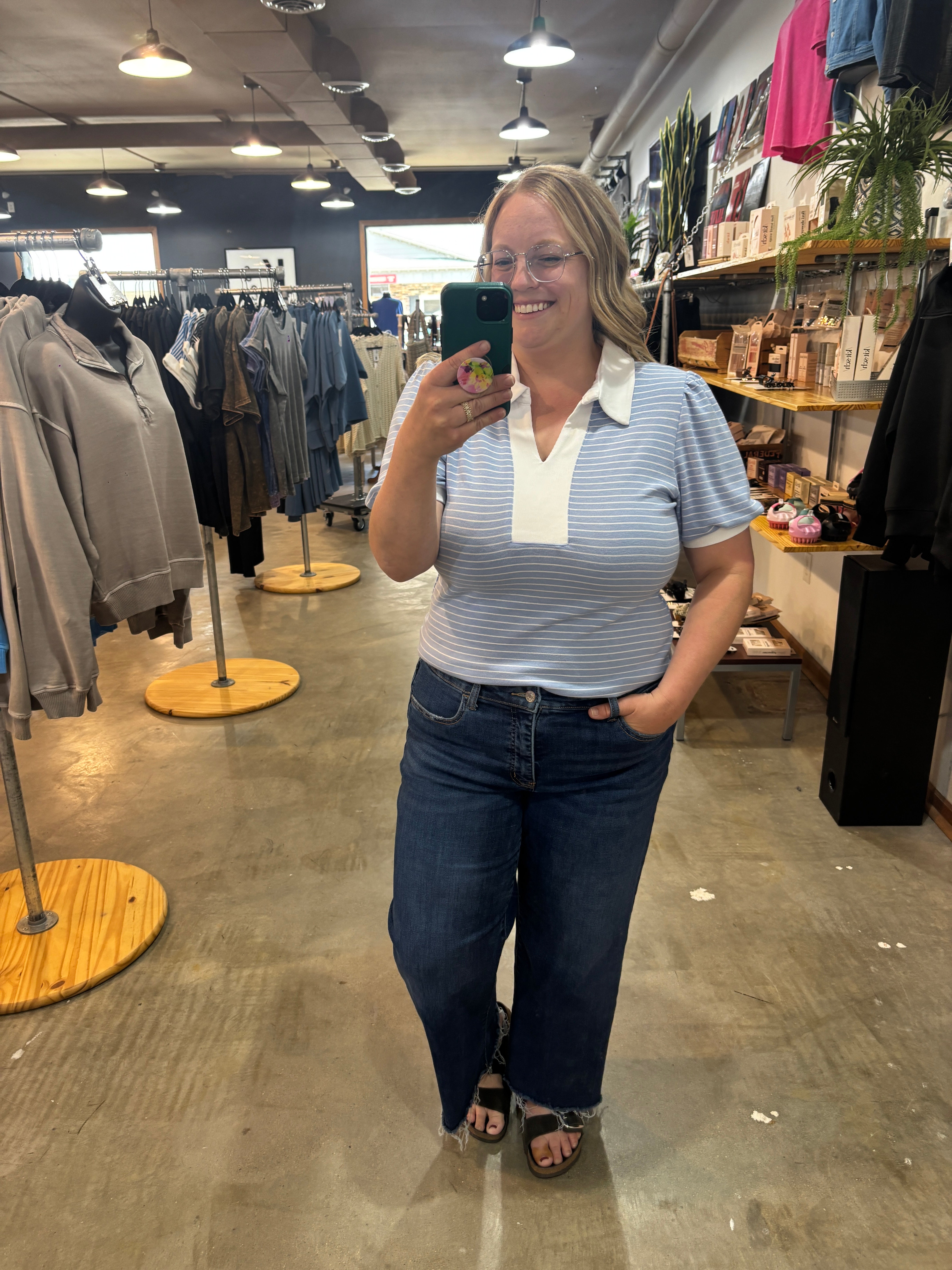 Soft Side Striped Top - K & Company