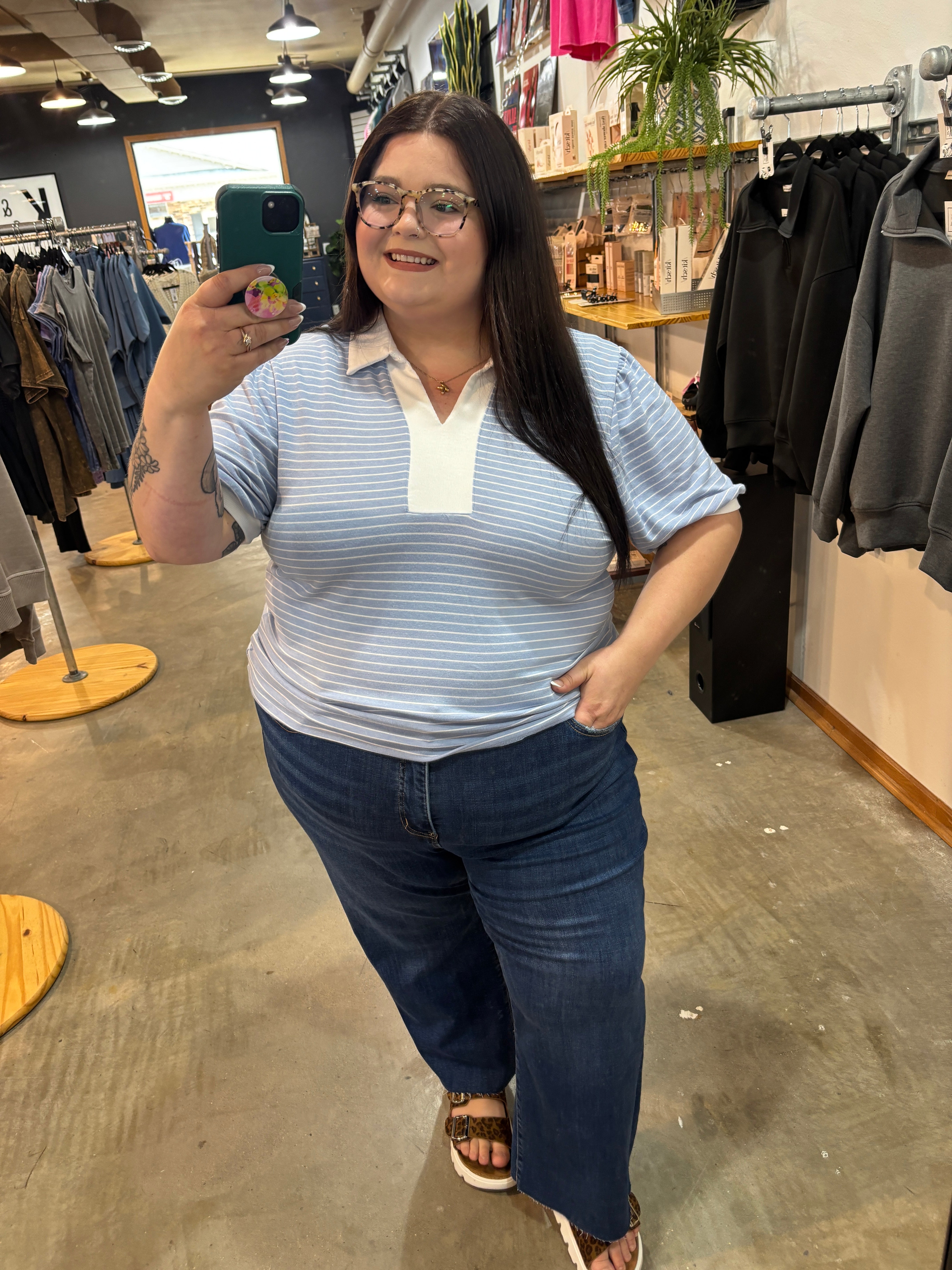 Soft Side Striped Top - K & Company