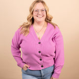 Soft + Sweet Cardigan in Berry Blush