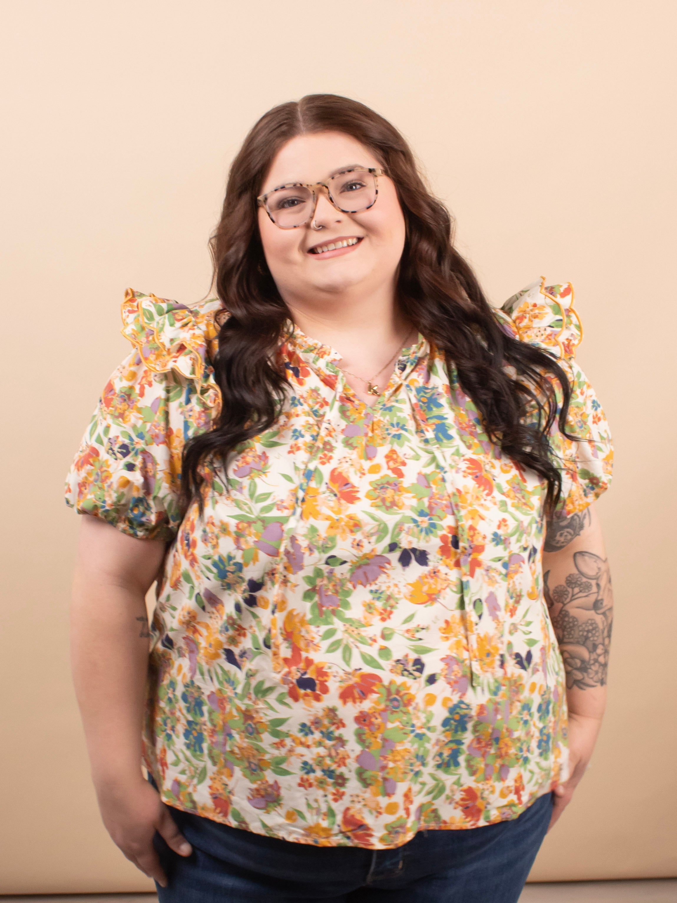Spring Meadow Floral Top - K & Company