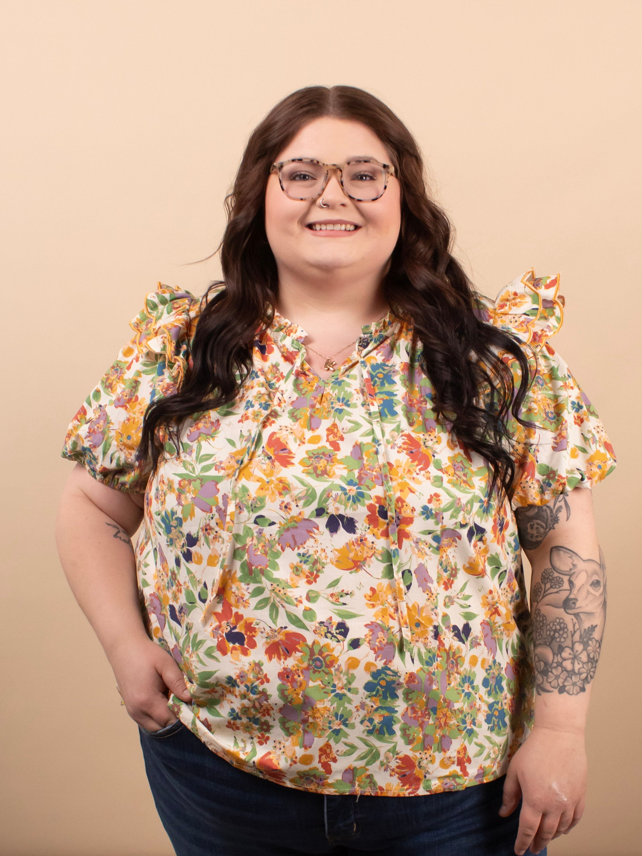 Spring Meadow Floral Top - K & Company