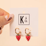 Strawberry Fields Hoop Earrings