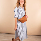 Sun & Stripes Button-up Midi Dress