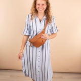 Sun & Stripes Button-up Midi Dress