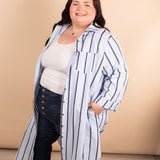 Sun & Stripes Button-up Midi Dress