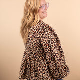 Sutton Bow Tie Leopard Top