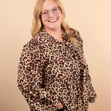 Sutton Bow Tie Leopard Top
