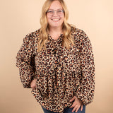 Sutton Bow Tie Leopard Top