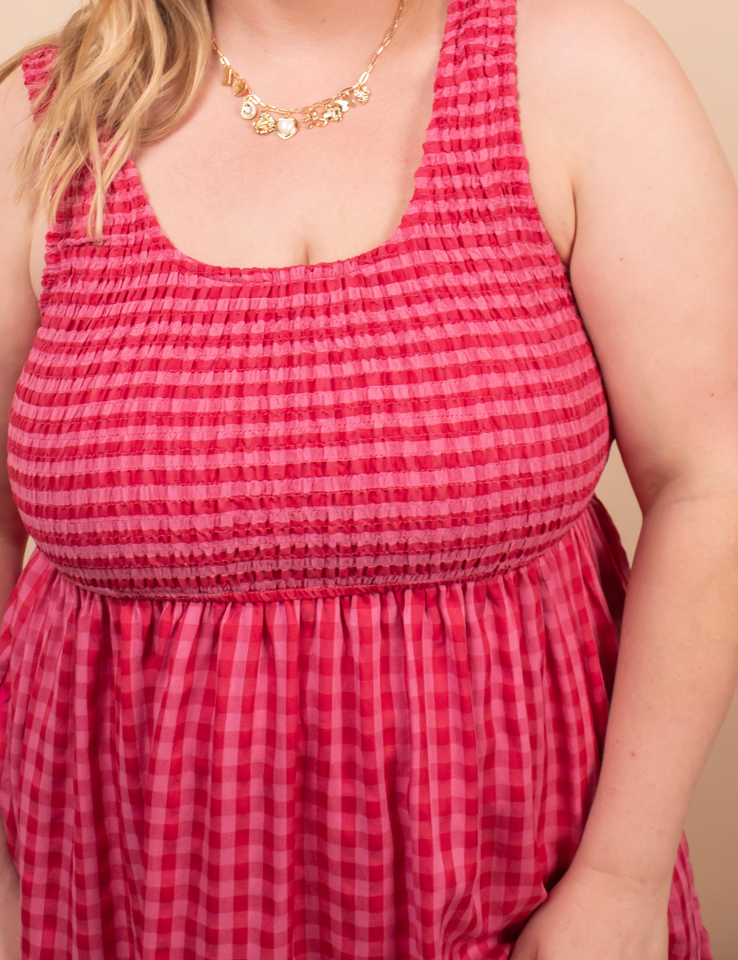 Sweet Summertime Pink Gingham Maxi Dress Sweet Summertime Pink Gingham Maxi Dress