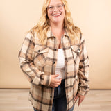 The Element Plaid Shacket in Neutrals