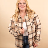 The Element Plaid Shacket in Neutrals