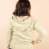Vintage Wash Halfzip Hoodie in Green Tea