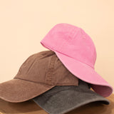 Vintage Washed Baseball Cap in Chocolate