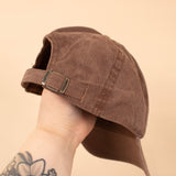Vintage Washed Baseball Cap in Chocolate