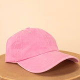Vintage Washed Baseball Cap in Pink