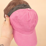 Vintage Washed Baseball Cap in Chocolate