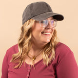 Vintage Washed Baseball Cap in Black