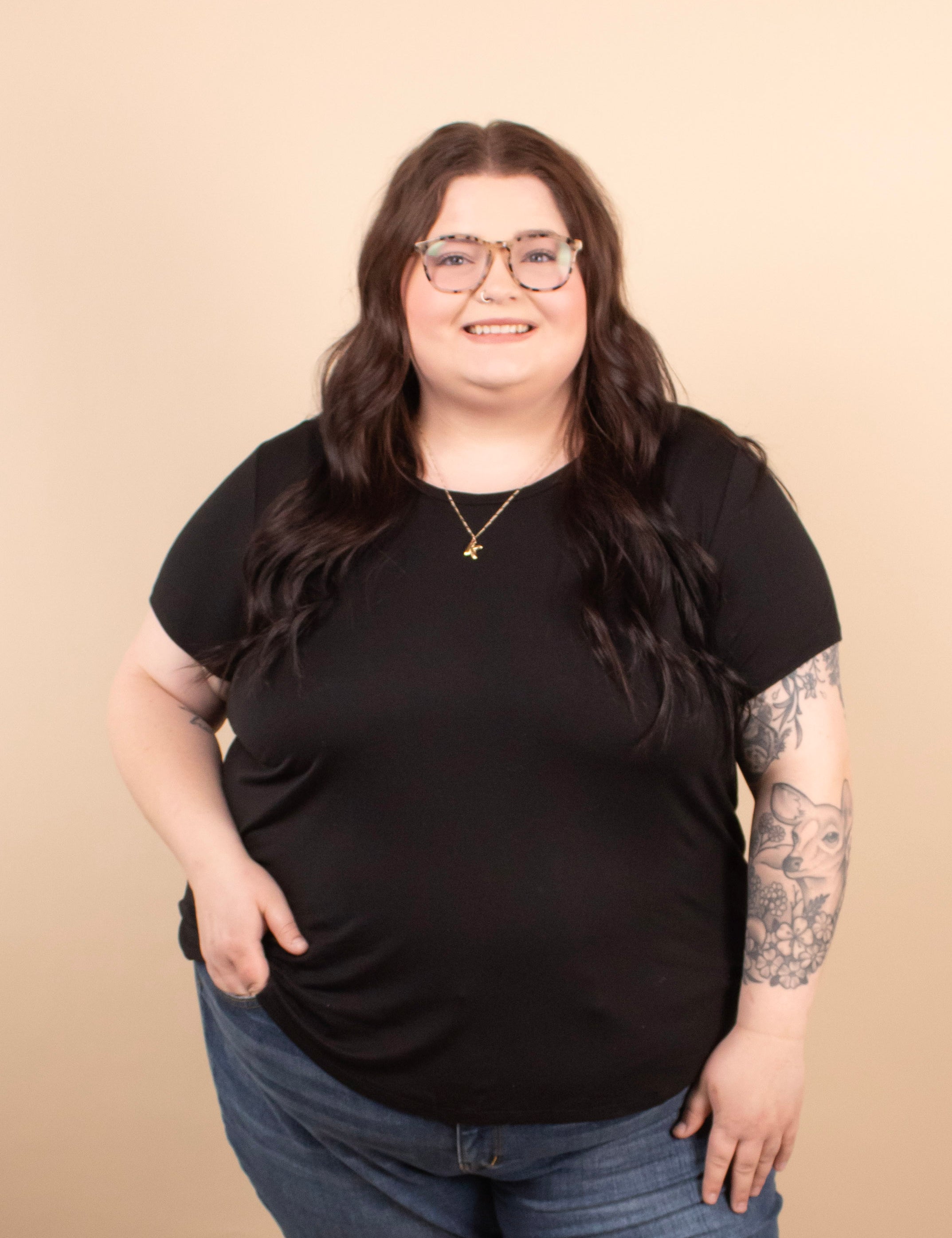 Wear Everywhere Tee in Black - K & Company