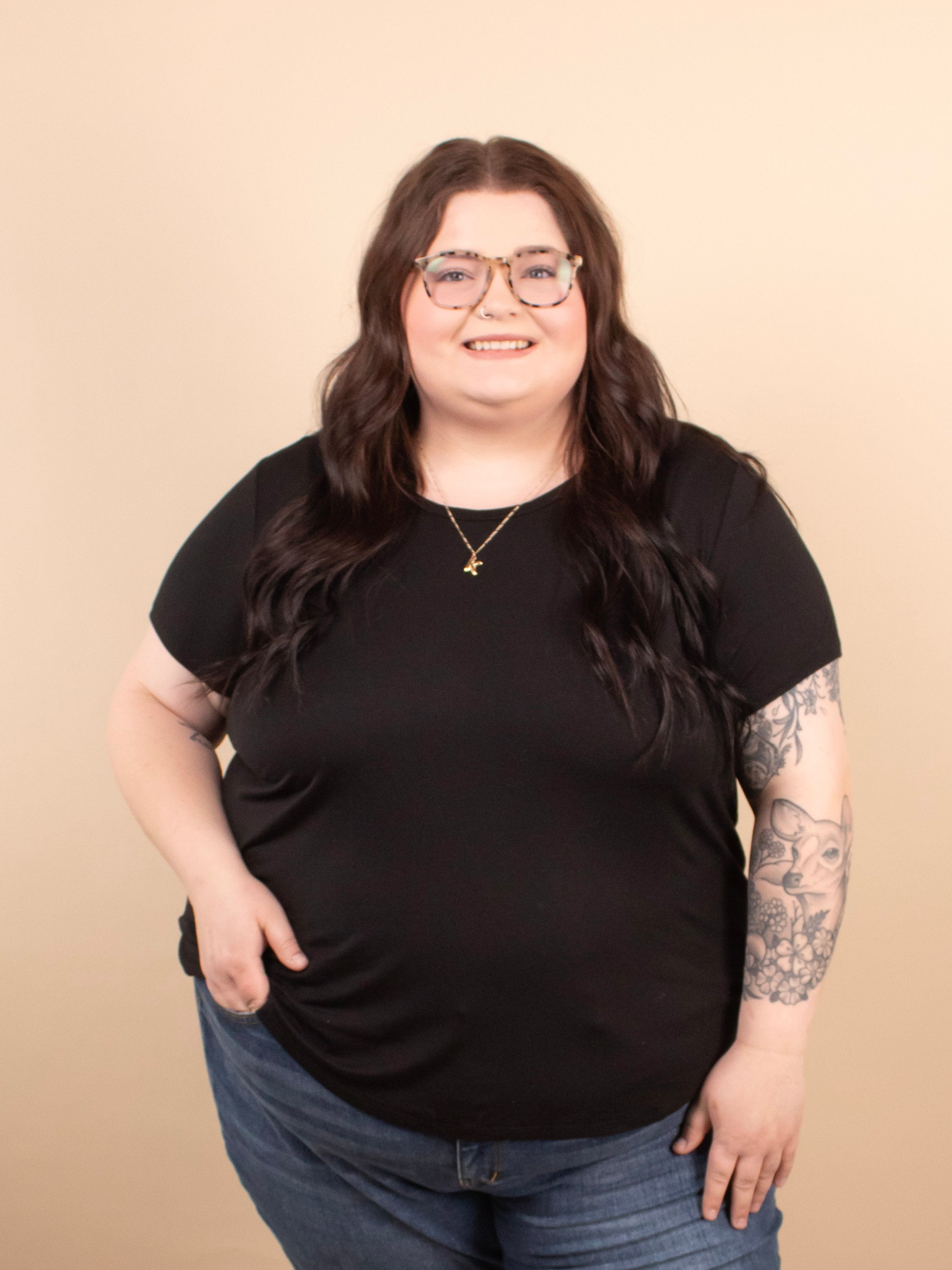 Wear Everywhere Tee in Black - K & Company