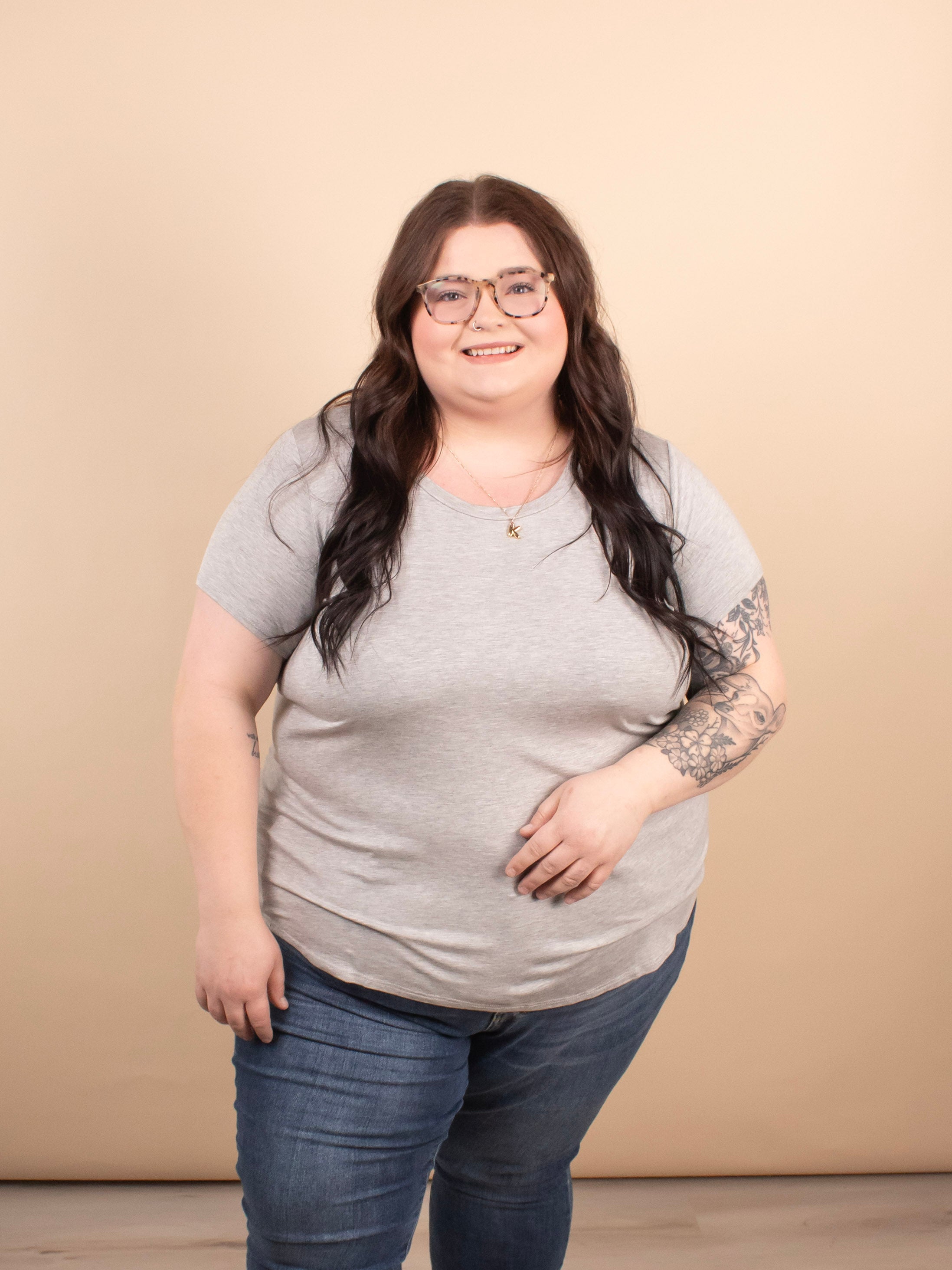 Wear Everywhere Tee in Heather Grey - K & Company