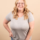 Wear Everywhere Tee in Heather Grey - K & Company