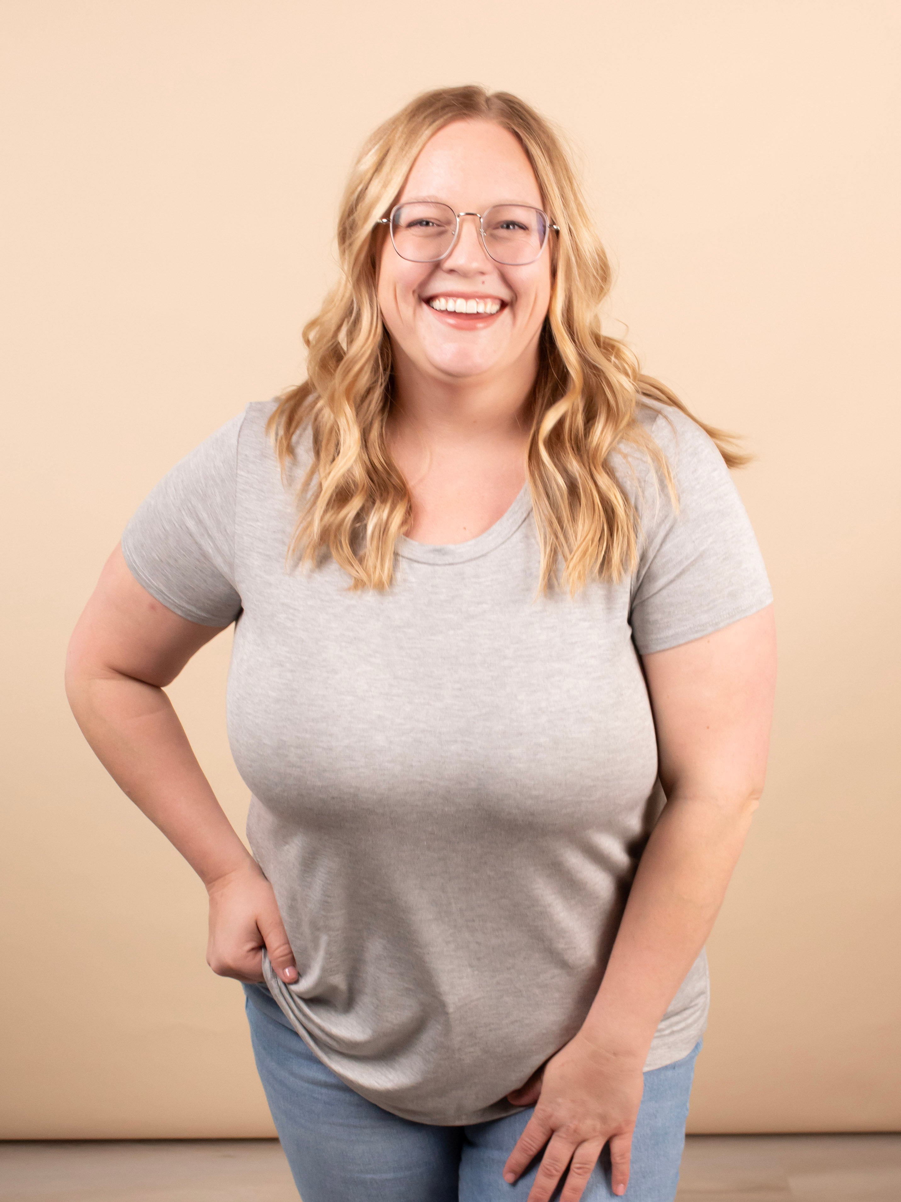 Wear Everywhere Tee in Heather Grey - K & Company