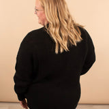 Wednesday Oversized Knit Sweater in Black