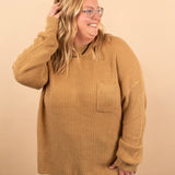 Wednesday Oversized Knit Sweater in Taupe