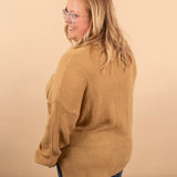 Wednesday Oversized Knit Sweater in Taupe