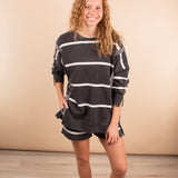 Weekend Waves Striped Lounge Shorts (Set-Shorts Only)