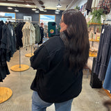 Weekender Fleece Shacket - Black