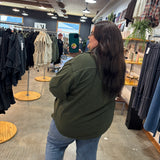 Weekender Fleece Shacket - Dark Olive