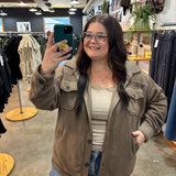 Weekender Fleece Shacket - Mocha