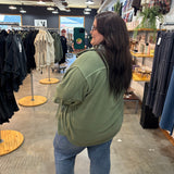 Weekender Fleece Shacket - Soft Olive