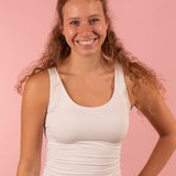 White Basic Scoop Neck Tank