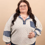 Wildflower patchwork floral knit top women's boutique clothing sizes S-3XL