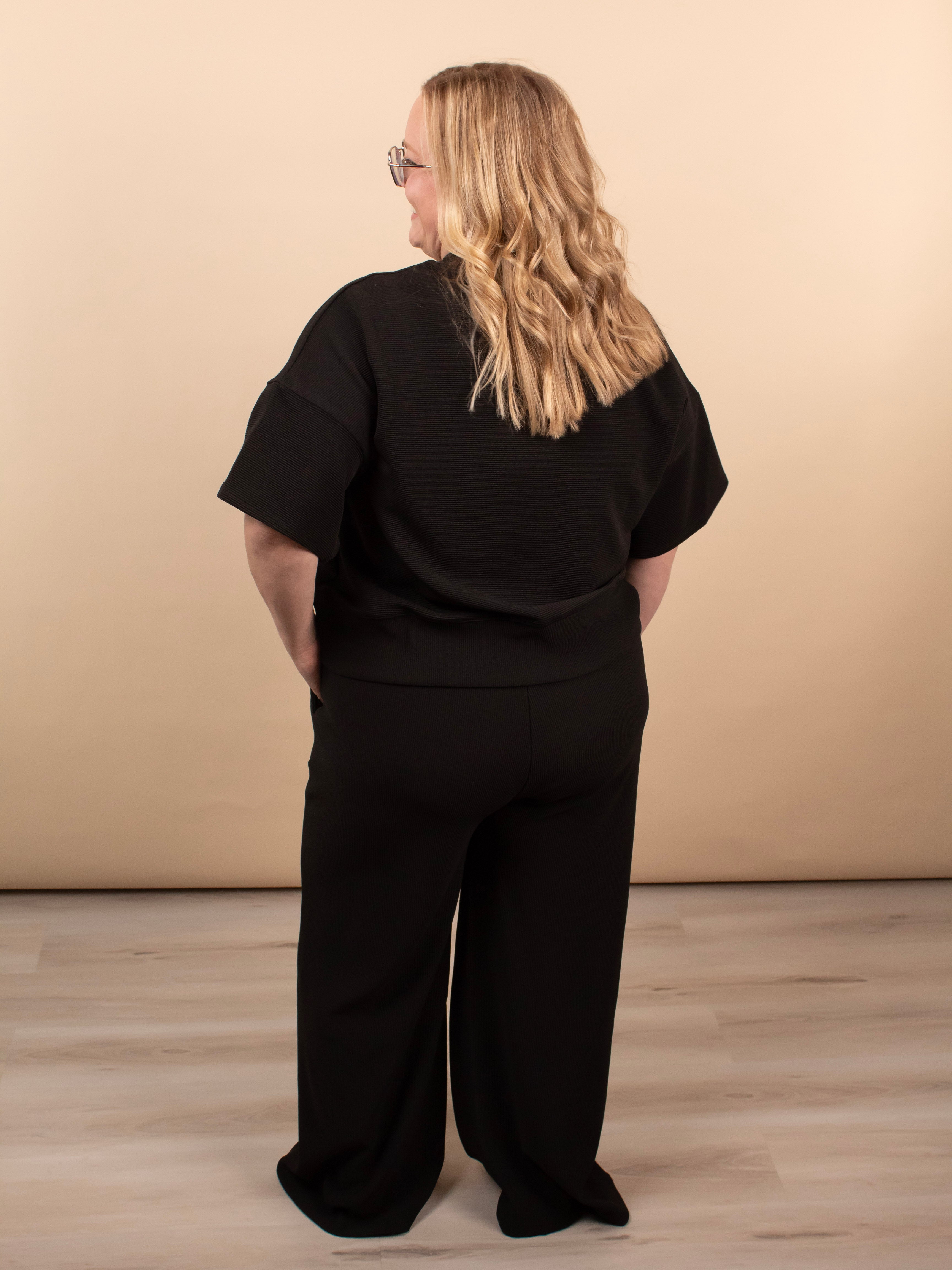 Willow Ribbed Pants – Black (Pants Only) - K & Company